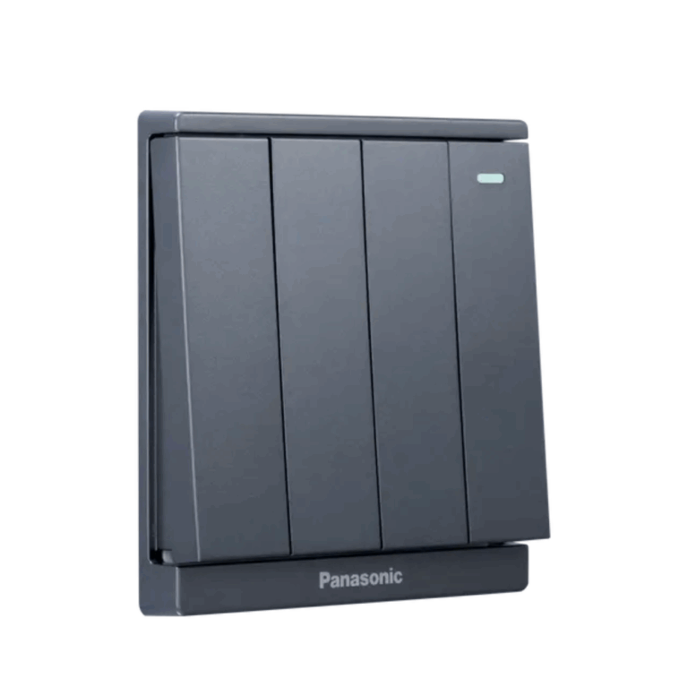 Bộ 4 công tắc C, 1 chiều, bắt vít có chỉ báo dạ quang