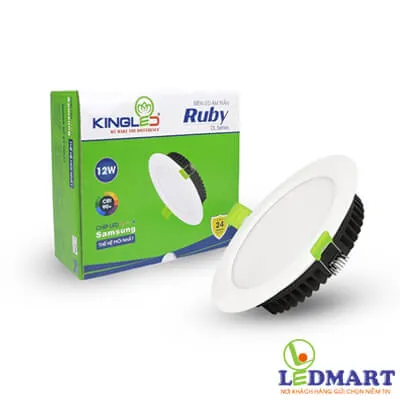 Đèn LED Âm Trần Ruby 12W Đơn Sắc (DL-12SS-T140) Kingled