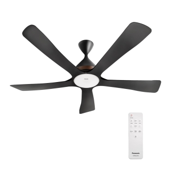 Quạt trần 5 cánh đèn led + điều khiển từ xa Panasonic F-60DGN