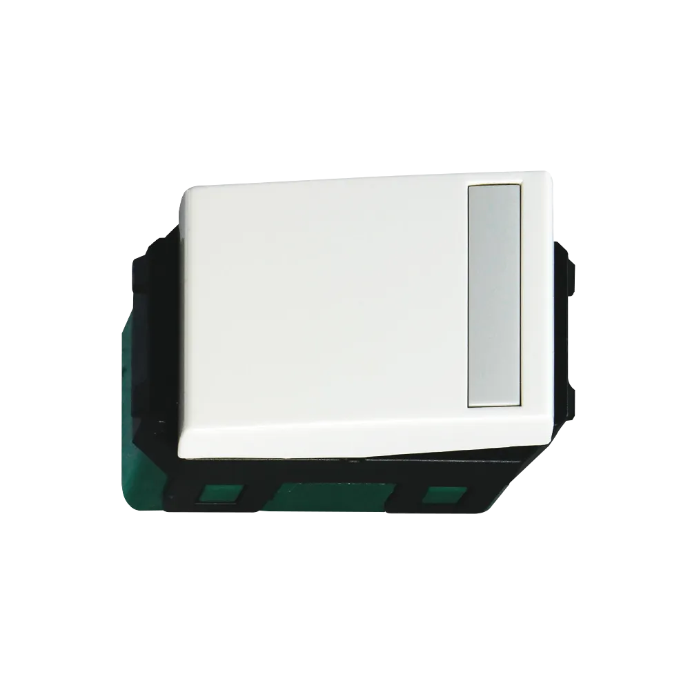 Công tắc B, 1 chiều, loại nhỏ Switch B - 1 way Màu sắc: màu trắng 250 VAC - 16A Loại cắm nhanh