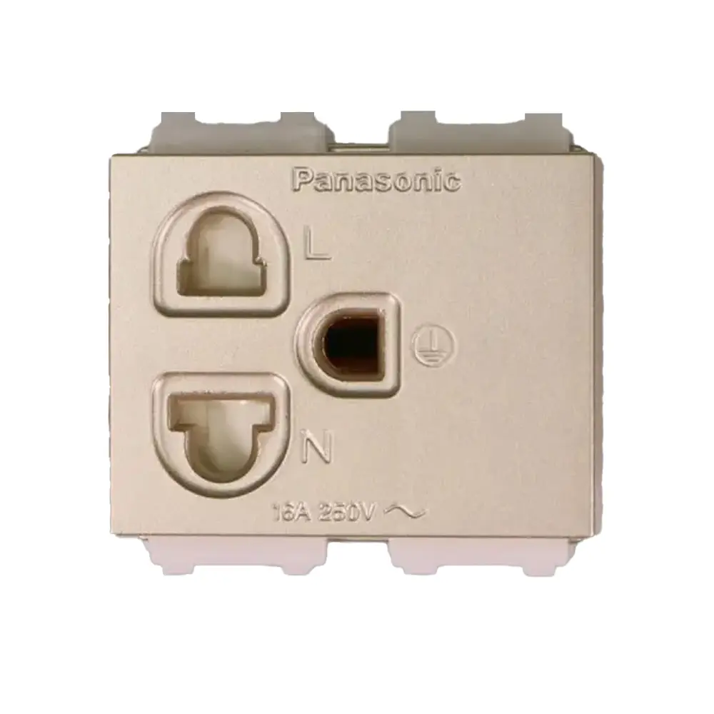 Ổ cắm đơn có màn che và dây nối đất Panasonic