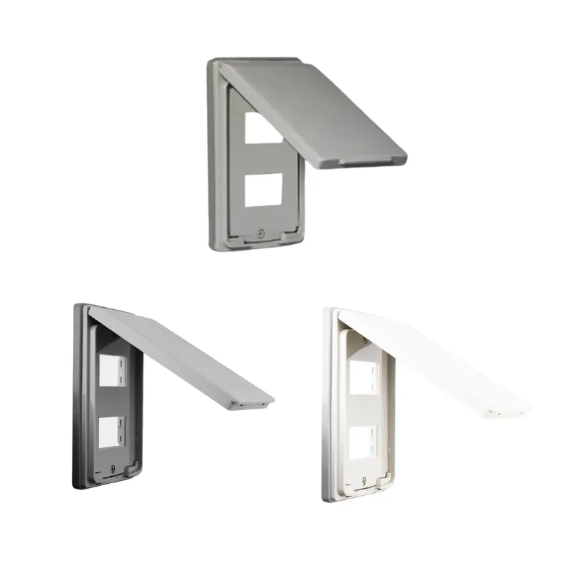 Mặt 2 thiết bị có nắp che mưa Panasonic WEG7902