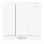 Bộ 3 công tắc C, 1 chiều, bắt vít có chỉ báo dạ quang