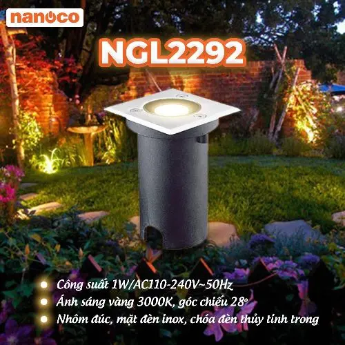 Đèn LED sân vườn lắp âm tròn/ vuông  1W